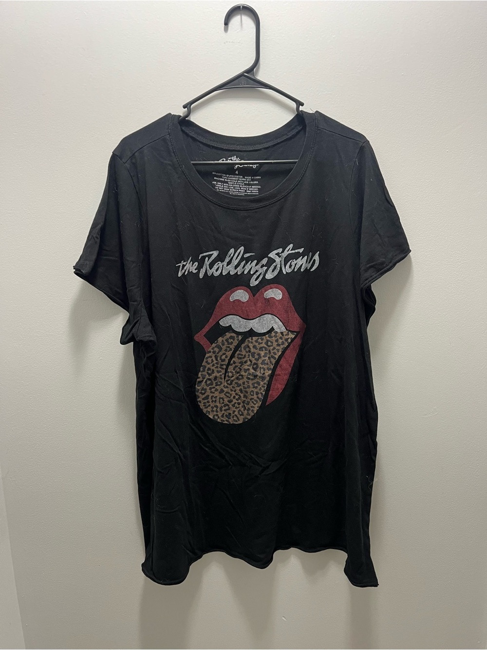 torrid The Rolling Stones Leopard Tongue Logo Tee - Black